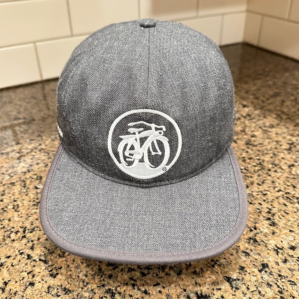 New Belgium Brewing Hat Bicycle Logo Flat Brim Adjustable Snapback Gray